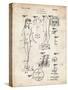 PP512-Vintage Parchment Barbie Doll Original Patent Poster-Cole Borders-Stretched Canvas