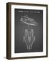 PP515-Black Grid Star Wars RZ-1 A Wing Starfighter Patent Print-Cole Borders-Framed Giclee Print