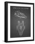 PP515-Black Grid Star Wars RZ-1 A Wing Starfighter Patent Print-Cole Borders-Framed Giclee Print