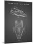 PP515-Black Grid Star Wars RZ-1 A Wing Starfighter Patent Print-Cole Borders-Mounted Giclee Print