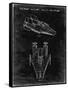 PP515-Black Grunge Star Wars RZ-1 A Wing Starfighter Patent Print-Cole Borders-Framed Stretched Canvas