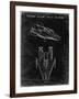 PP515-Black Grunge Star Wars RZ-1 A Wing Starfighter Patent Print-Cole Borders-Framed Giclee Print