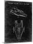 PP515-Black Grunge Star Wars RZ-1 A Wing Starfighter Patent Print-Cole Borders-Mounted Giclee Print