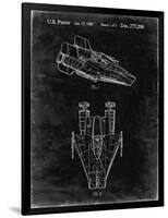 PP515-Black Grunge Star Wars RZ-1 A Wing Starfighter Patent Print-Cole Borders-Framed Premium Giclee Print