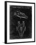 PP515-Black Grunge Star Wars RZ-1 A Wing Starfighter Patent Print-Cole Borders-Framed Giclee Print