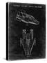 PP515-Black Grunge Star Wars RZ-1 A Wing Starfighter Patent Print-Cole Borders-Stretched Canvas