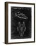 PP515-Black Grunge Star Wars RZ-1 A Wing Starfighter Patent Print-Cole Borders-Framed Giclee Print