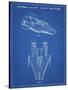 PP515-Blueprint Star Wars RZ-1 A Wing Starfighter Patent Print-Cole Borders-Stretched Canvas