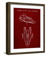 PP515-Burgundy Star Wars RZ-1 A Wing Starfighter Patent Print-Cole Borders-Framed Giclee Print