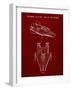 PP515-Burgundy Star Wars RZ-1 A Wing Starfighter Patent Print-Cole Borders-Framed Giclee Print