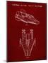 PP515-Burgundy Star Wars RZ-1 A Wing Starfighter Patent Print-Cole Borders-Mounted Giclee Print