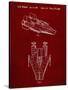 PP515-Burgundy Star Wars RZ-1 A Wing Starfighter Patent Print-Cole Borders-Stretched Canvas