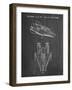 PP515-Chalkboard Star Wars RZ-1 A Wing Starfighter Patent Print-Cole Borders-Framed Giclee Print