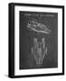 PP515-Chalkboard Star Wars RZ-1 A Wing Starfighter Patent Print-Cole Borders-Framed Giclee Print