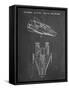 PP515-Chalkboard Star Wars RZ-1 A Wing Starfighter Patent Print-Cole Borders-Framed Stretched Canvas