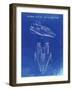 PP515-Faded Blueprint Star Wars RZ-1 A Wing Starfighter Patent Print-Cole Borders-Framed Giclee Print