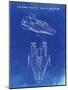 PP515-Faded Blueprint Star Wars RZ-1 A Wing Starfighter Patent Print-Cole Borders-Mounted Giclee Print