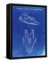 PP515-Faded Blueprint Star Wars RZ-1 A Wing Starfighter Patent Print-Cole Borders-Framed Stretched Canvas