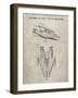 PP515-Sandstone Star Wars RZ-1 A Wing Starfighter Patent Print-Cole Borders-Framed Giclee Print