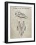 PP515-Sandstone Star Wars RZ-1 A Wing Starfighter Patent Print-Cole Borders-Framed Giclee Print