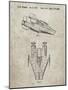 PP515-Sandstone Star Wars RZ-1 A Wing Starfighter Patent Print-Cole Borders-Mounted Giclee Print