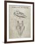 PP515-Sandstone Star Wars RZ-1 A Wing Starfighter Patent Print-Cole Borders-Framed Giclee Print