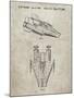 PP515-Sandstone Star Wars RZ-1 A Wing Starfighter Patent Print-Cole Borders-Mounted Giclee Print