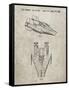 PP515-Sandstone Star Wars RZ-1 A Wing Starfighter Patent Print-Cole Borders-Framed Stretched Canvas