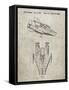 PP515-Sandstone Star Wars RZ-1 A Wing Starfighter Patent Print-Cole Borders-Framed Stretched Canvas