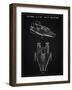 PP515-Vintage Black Star Wars RZ-1 A Wing Starfighter Patent Print-Cole Borders-Framed Giclee Print