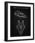 PP515-Vintage Black Star Wars RZ-1 A Wing Starfighter Patent Print-Cole Borders-Framed Giclee Print
