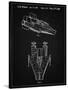 PP515-Vintage Black Star Wars RZ-1 A Wing Starfighter Patent Print-Cole Borders-Stretched Canvas