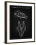 PP515-Vintage Black Star Wars RZ-1 A Wing Starfighter Patent Print-Cole Borders-Framed Giclee Print