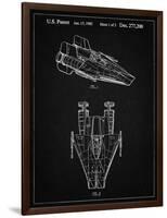 PP515-Vintage Black Star Wars RZ-1 A Wing Starfighter Patent Print-Cole Borders-Framed Premium Giclee Print