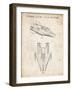 PP515-Vintage Parchment Star Wars RZ-1 A Wing Starfighter Patent Print-Cole Borders-Framed Giclee Print