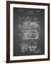 PP516-Black Grid Steam Train Locomotive Patent Poster-Cole Borders-Framed Giclee Print