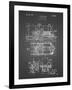 PP516-Black Grid Steam Train Locomotive Patent Poster-Cole Borders-Framed Giclee Print