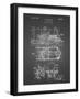 PP516-Black Grid Steam Train Locomotive Patent Poster-Cole Borders-Framed Giclee Print