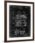 PP516-Black Grunge Steam Train Locomotive Patent Poster-Cole Borders-Framed Giclee Print