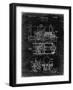 PP516-Black Grunge Steam Train Locomotive Patent Poster-Cole Borders-Framed Giclee Print