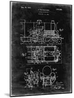 PP516-Black Grunge Steam Train Locomotive Patent Poster-Cole Borders-Mounted Giclee Print
