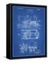 PP516-Blueprint Steam Train Locomotive Patent Poster-Cole Borders-Framed Stretched Canvas