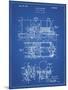 PP516-Blueprint Steam Train Locomotive Patent Poster-Cole Borders-Mounted Premium Giclee Print
