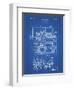 PP516-Blueprint Steam Train Locomotive Patent Poster-Cole Borders-Framed Giclee Print