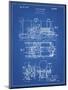 PP516-Blueprint Steam Train Locomotive Patent Poster-Cole Borders-Mounted Giclee Print