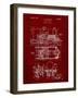 PP516-Burgundy Steam Train Locomotive Patent Poster-Cole Borders-Framed Giclee Print