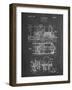 PP516-Chalkboard Steam Train Locomotive Patent Poster-Cole Borders-Framed Giclee Print