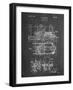 PP516-Chalkboard Steam Train Locomotive Patent Poster-Cole Borders-Framed Giclee Print