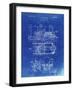 PP516-Faded Blueprint Steam Train Locomotive Patent Poster-Cole Borders-Framed Giclee Print