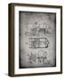 PP516-Faded Grey Steam Train Locomotive Patent Poster-Cole Borders-Framed Giclee Print